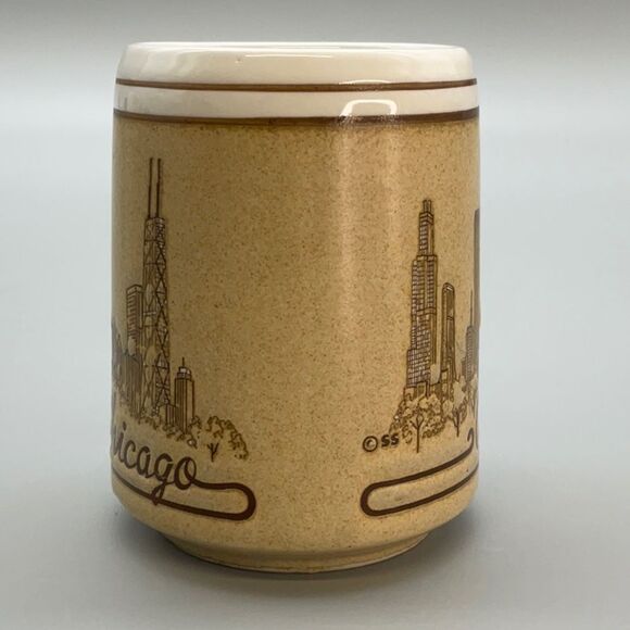 Vintage Chicago Skyline Souvenir Coffee Tea Mug Made in Japan Mid Century Modern - Picture 4 of 8